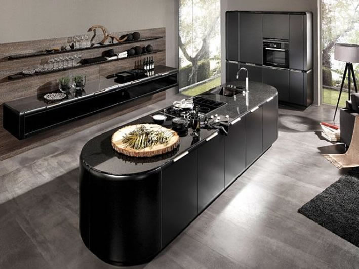 black kitchen decor