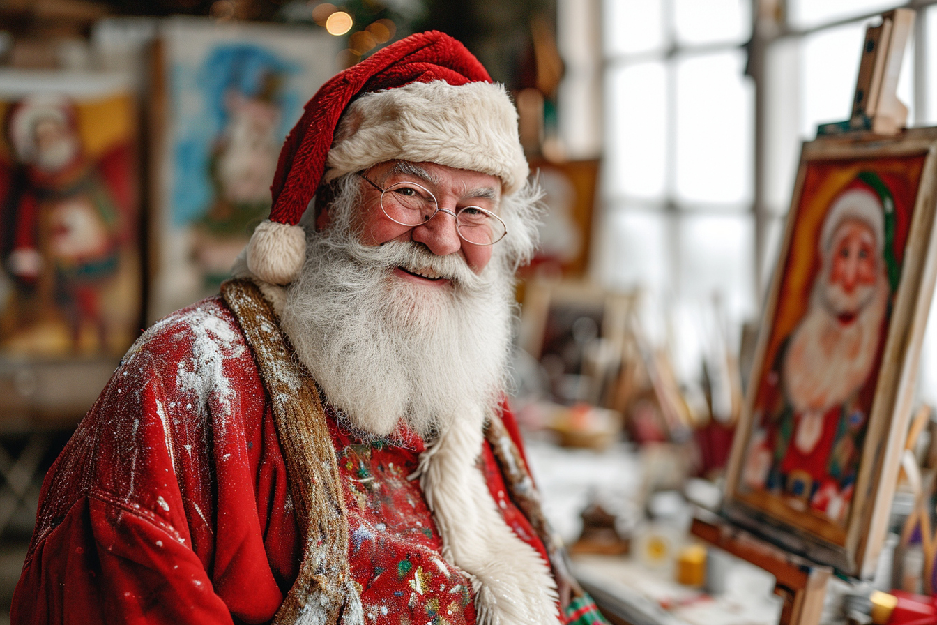 Various options to draw Santa Claus Various options to draw Santa Claus